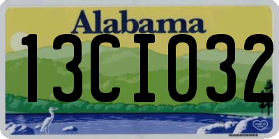 AL license plate 13CI032