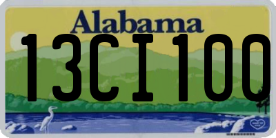 AL license plate 13CI100