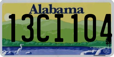 AL license plate 13CI104