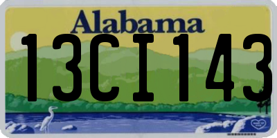 AL license plate 13CI143