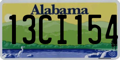 AL license plate 13CI154