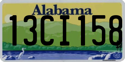AL license plate 13CI158