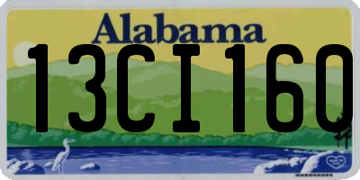 AL license plate 13CI160