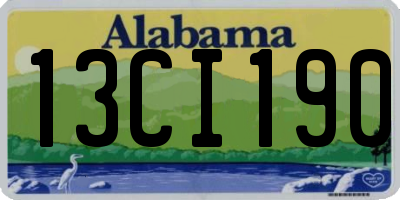 AL license plate 13CI190