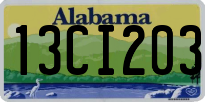 AL license plate 13CI203