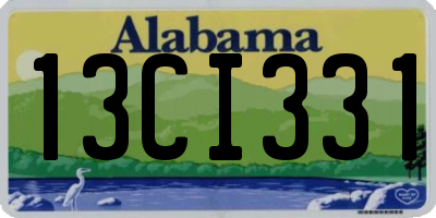 AL license plate 13CI331