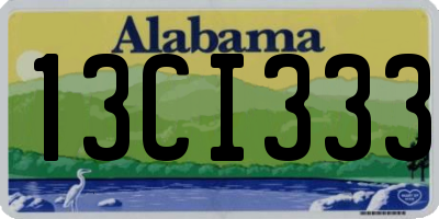 AL license plate 13CI333