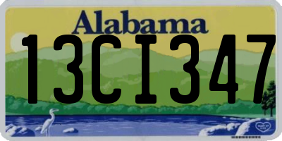 AL license plate 13CI347