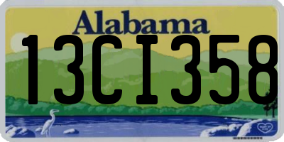 AL license plate 13CI358
