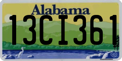 AL license plate 13CI361