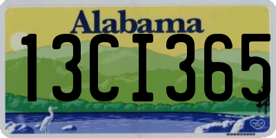 AL license plate 13CI365