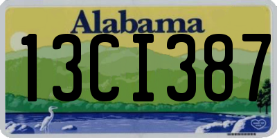 AL license plate 13CI387