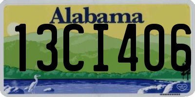 AL license plate 13CI406