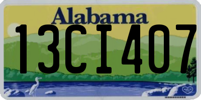 AL license plate 13CI407