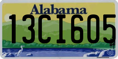 AL license plate 13CI605