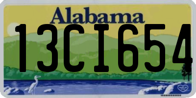 AL license plate 13CI654