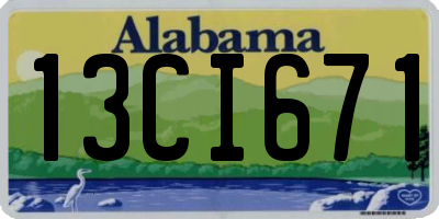 AL license plate 13CI671