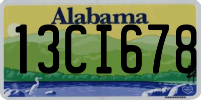 AL license plate 13CI678