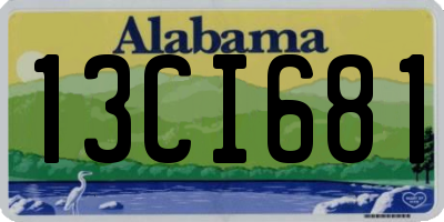 AL license plate 13CI681