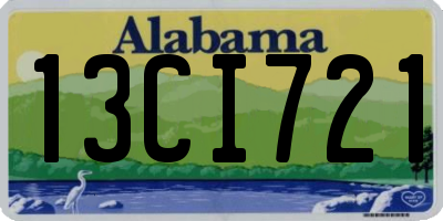 AL license plate 13CI721