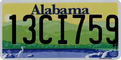 AL license plate 13CI759