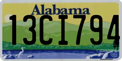 AL license plate 13CI794