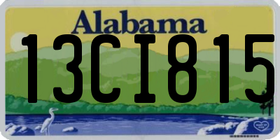 AL license plate 13CI815