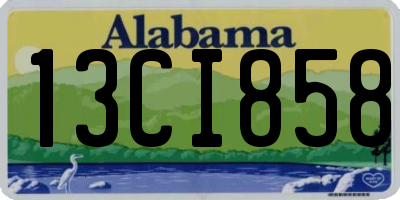 AL license plate 13CI858