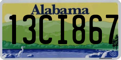 AL license plate 13CI867