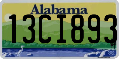 AL license plate 13CI893