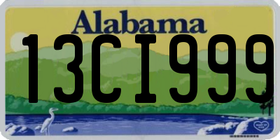 AL license plate 13CI999