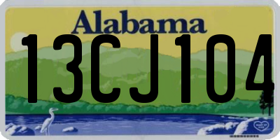 AL license plate 13CJ104
