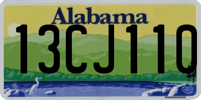AL license plate 13CJ110