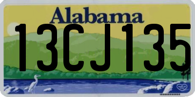 AL license plate 13CJ135