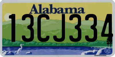 AL license plate 13CJ334