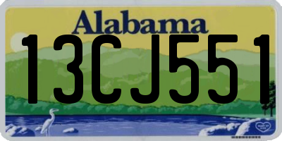 AL license plate 13CJ551