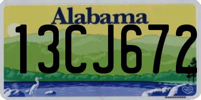 AL license plate 13CJ672