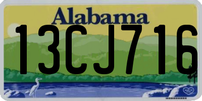 AL license plate 13CJ716