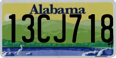 AL license plate 13CJ718