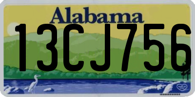 AL license plate 13CJ756