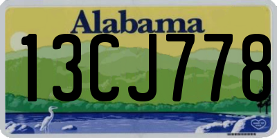 AL license plate 13CJ778