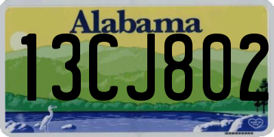 AL license plate 13CJ802