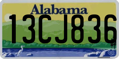 AL license plate 13CJ836