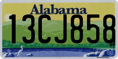 AL license plate 13CJ858