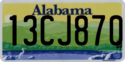 AL license plate 13CJ870