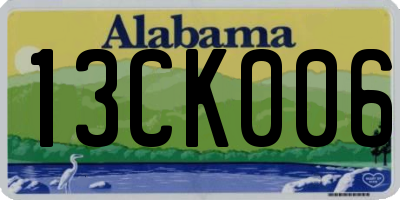 AL license plate 13CK006