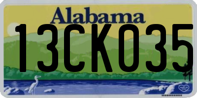AL license plate 13CK035