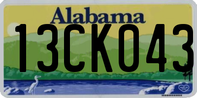 AL license plate 13CK043