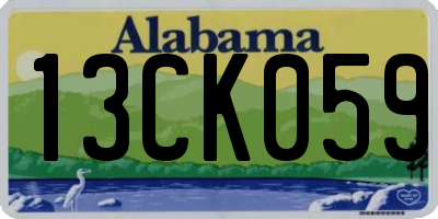 AL license plate 13CK059