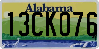 AL license plate 13CK076